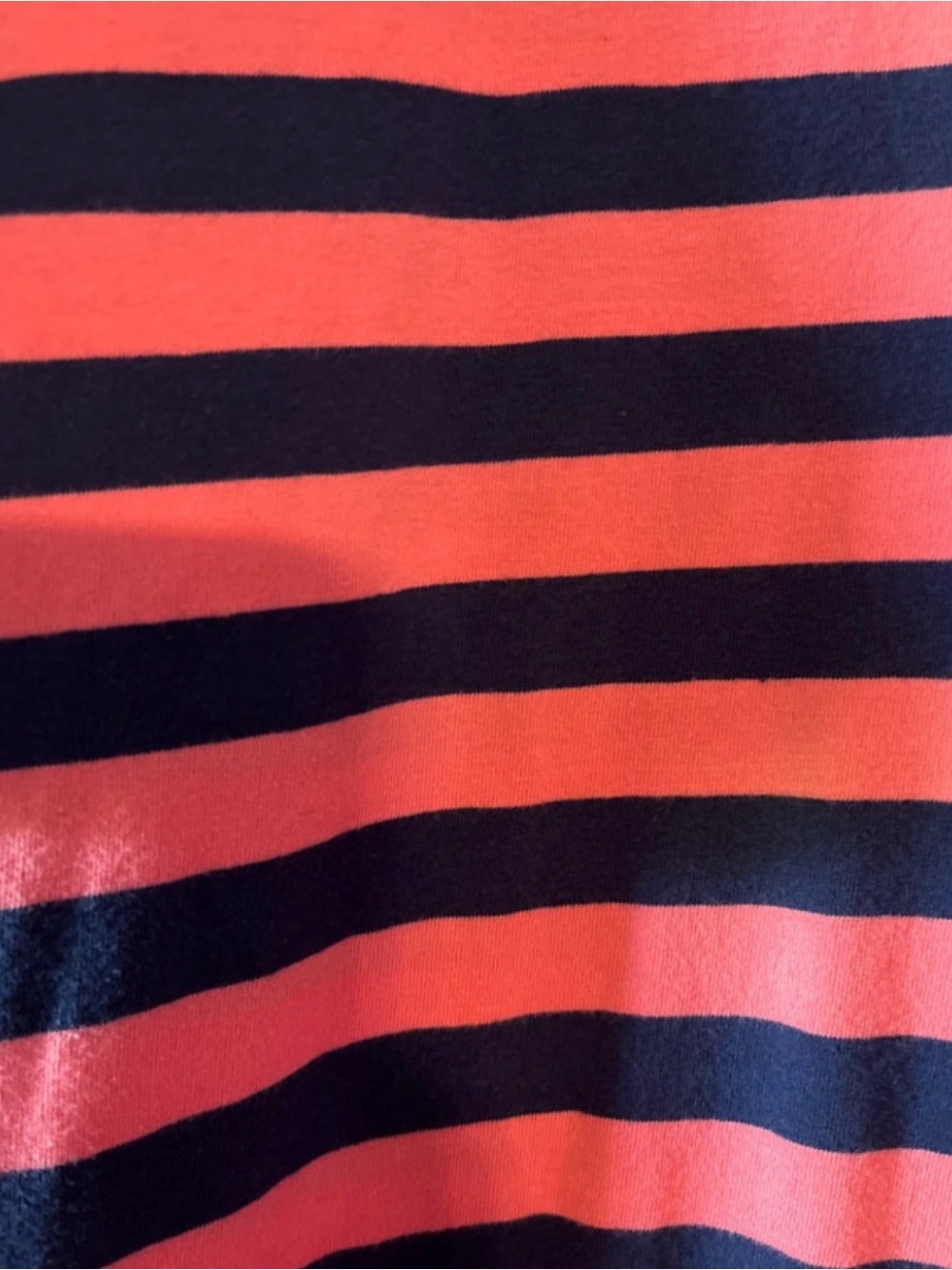 Simply Southern Coral & Navy Striped Polo - Picture 5 of 7